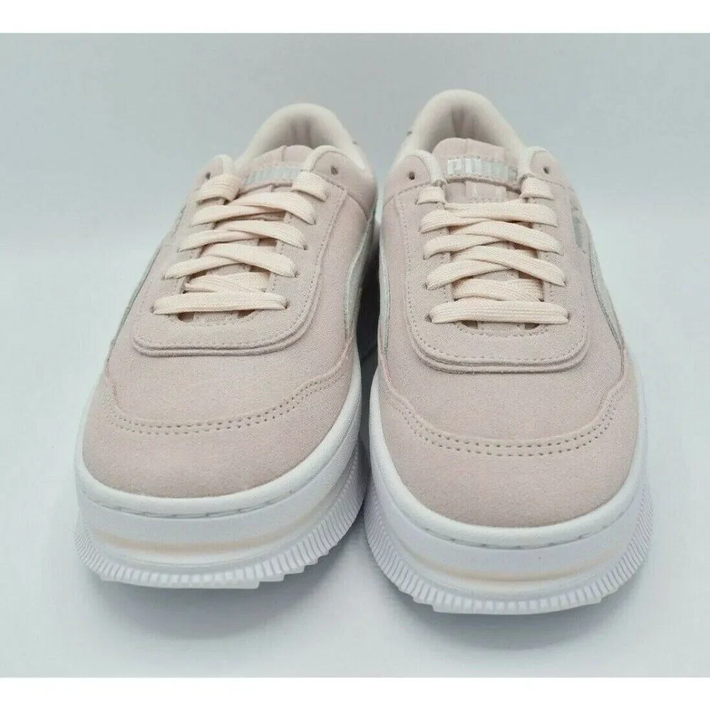Puma Womens Size 9.5 Deva Suede Pink White Casual Platform Sneakers Shoes‎